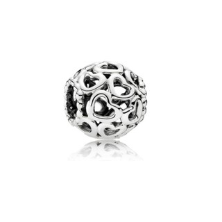 Charm xỏ tròn khắc hình trái tim