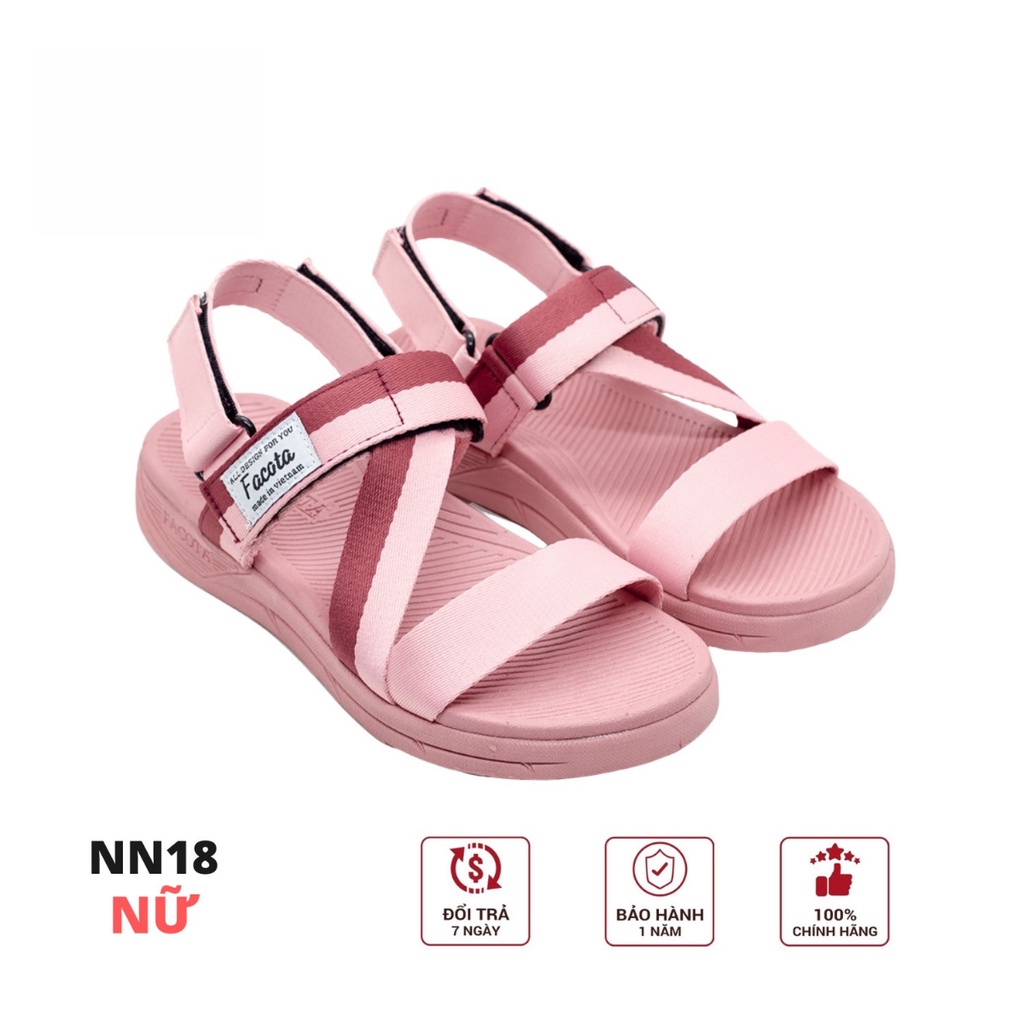 FACOTA | Giày dép sandal nữ Unisex thể thao hồng phấn đi học, đi chơi NN05