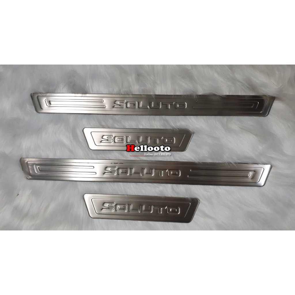 Ốp Bậc Cửa, Nẹp Bước Chân Kia Soluto 2018 2019 2020 2021 mẫu inox cao cấp