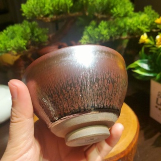 Chén thiên mục size lớn 8.4cm – hợp uống trà phổ nhĩ, trà đậm vị