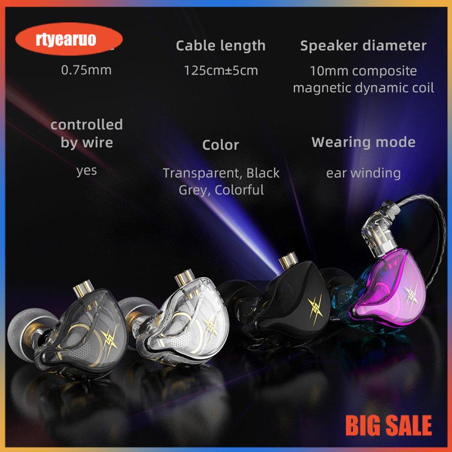 Tai nghe QKZ-ZXT Tai nghe in-ear thể thao với mic dynamic earbuds Hi-Fi Bass