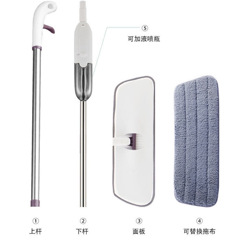 cây lau nhà xoay 360 cây lau nhà đa năng cây lau nhà tự vắt chổi lau nhà cây lau nhà Cây Lau Nhà Phẳng Xịt Nước Khử Trùng Dùng Một Lần Phong Cách Mới