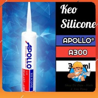 [GIÁ THỢ] Keo Silicone APOLLO A300 - Mau khô - Trắng trong/Trắng đục