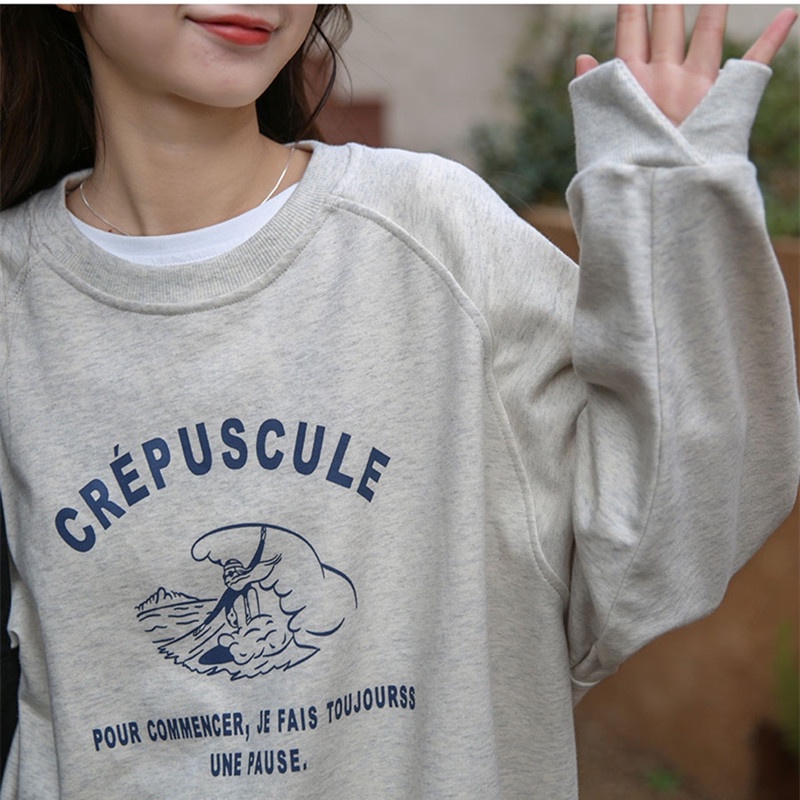 NRVP Áo dáng rộng thời trang Hàn Quốc đơn giản cá tính cho nữ