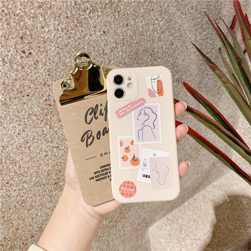 Ốp lưng iphone cạnh vuông Cô gái vintage dành cho ip 6 đến 14promax - e236