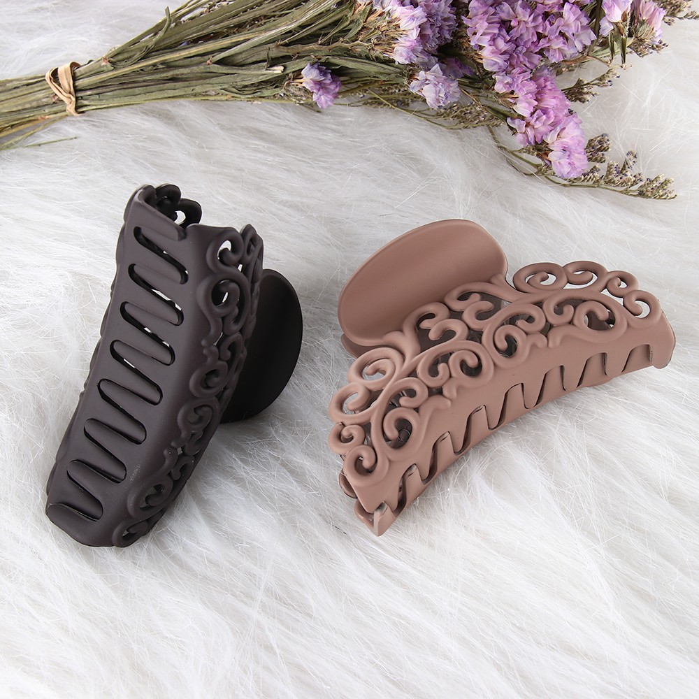 Kẹp Càng Cua Bằng Nhựa Họa Tiết Hoa Văn Thời Trang Cho Nữ