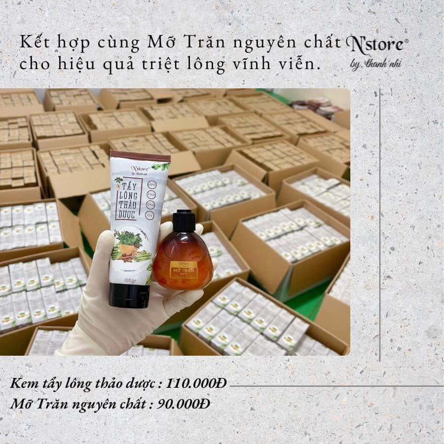 Combo Kem Tẩy Lông Thảo Dược Và Mỡ Trăn Nguyên Chất