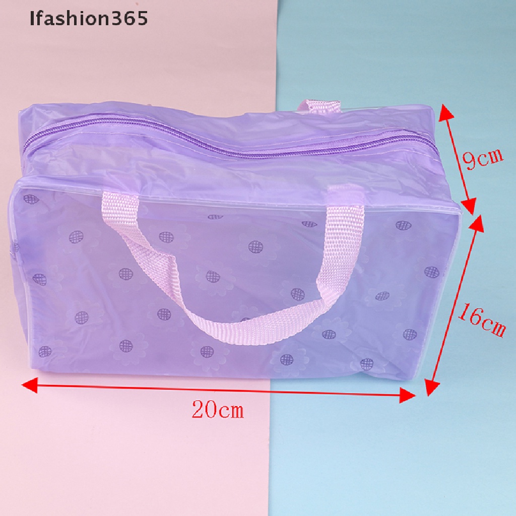 [Hàng mới về] Túi đựng mỹ phẩm bằng nhựa PVC trong suốt nhiều màu tiện dụng