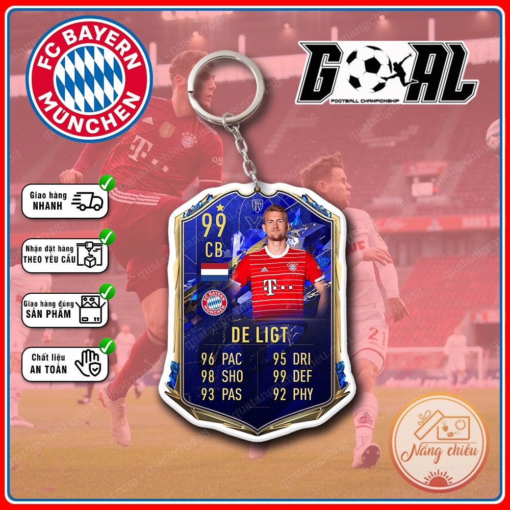 Móc khóa thẻ  - Câu lạc bộ bóng đá Bayern Munich ☘️Quà Tặng Nắng Chiều☘️