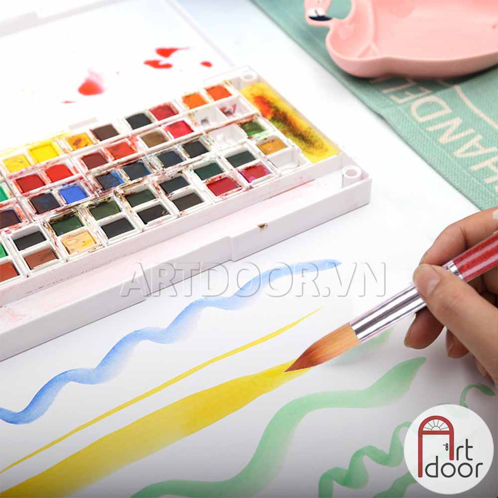 [ARTDOOR] Bộ cọ vẽ Acrylic ART SECRET thân Đỏ 6 cây (1218)
