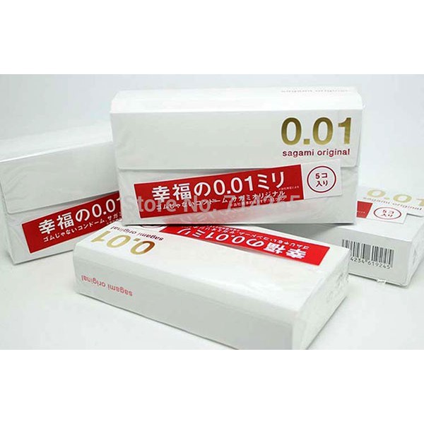 Bao cao su Sagami Original 0.01 mỏng nhất thế giới - hộp 5 cái