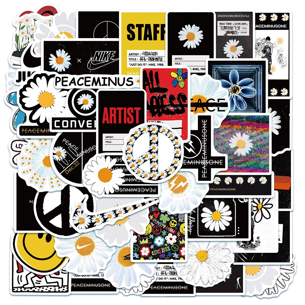 Bộ 50 miếng dán hình phi hành gia vũ trụ sáng tạo dùng để trang trí máy tính xách tay ván trượt Graffiti