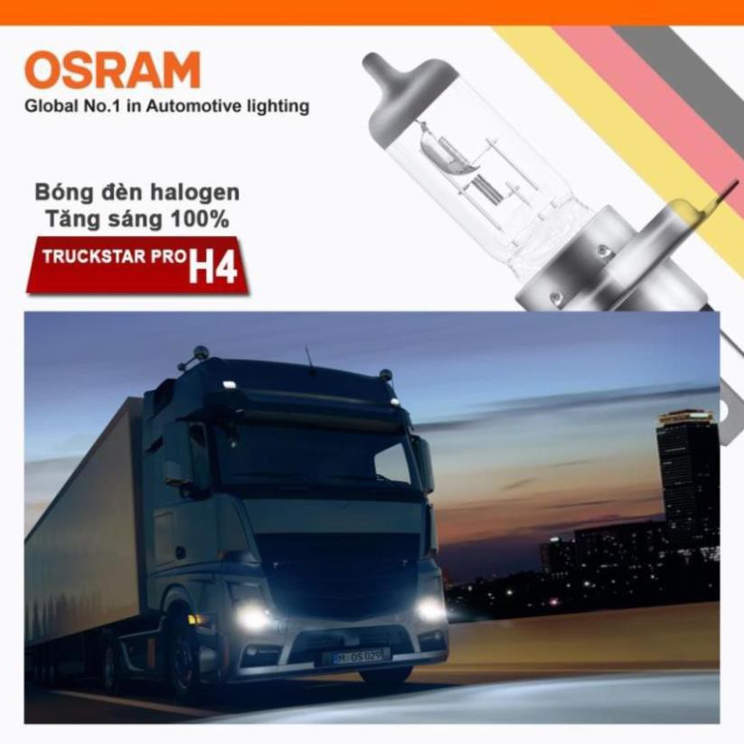 Bóng đèn halogen tăng sáng 100% OSRAM TRUCKSTAR PRO H4 24v 75/70w