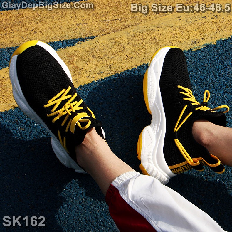 Giày Sneaker, giày thể thao big size cỡ lớn Eu:46-46.5 (29-30cm) cho nam chân to