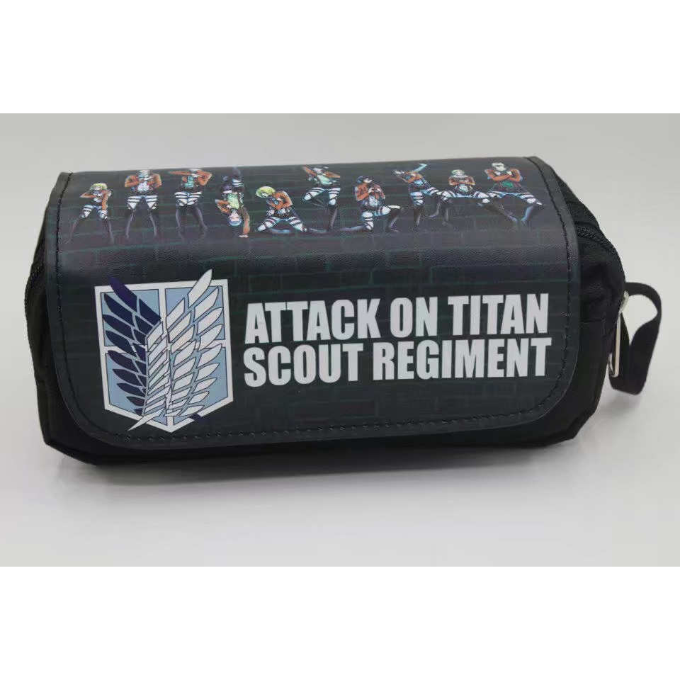 Attack On Titan 3d Cartoon Student Canvas Pencil Case Christmas Gift