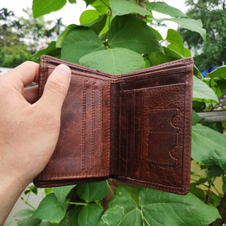 [ DA BÒ 100% kèm hộp sang chảnh] Bóp da, ví da nam cao cấp