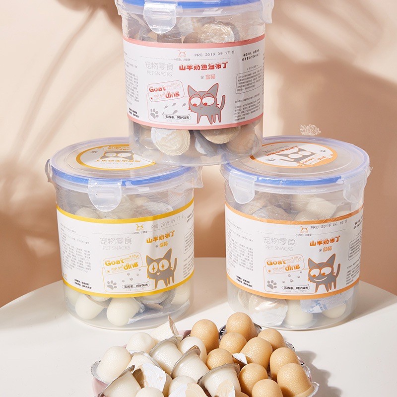 Viên Pudding Sữa Dê Bổ Sung Canxi cho Mèo 15g, Pudding cho mèo