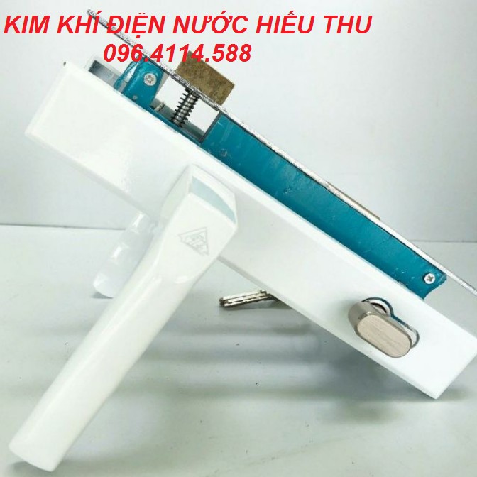 [GIÁ HỦY DIỆT-XẢ KHO ĐÓN TBộ khóa tay gạt Golking lắp cửa hệ việt pháp - cửa nhựa lõi thép màu trắng - Bách hóa Hiếu Thu