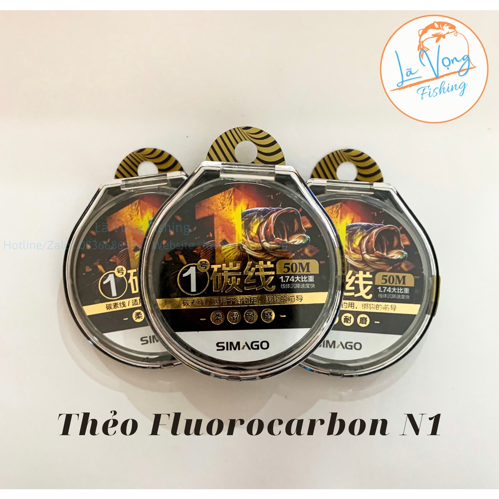 Dây Cước Thẻo Floucarbon SIMAGO N1 50m - Lã Vọng Fishing