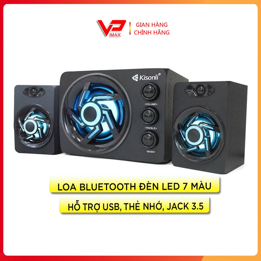 Loa Máy Tính PC Cao Cấp 2.1 Hiệu Vking Kisonli Âm Bass Echo Hay Nhỏ Gọn