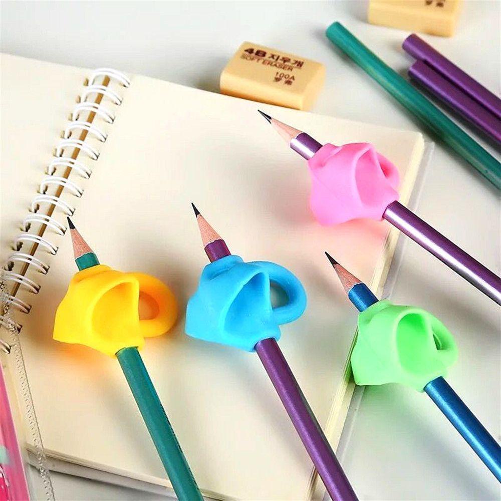 KRNY Giá Đỡ Bút Chì Bằng Silicon Hình Cá Màu Sắc Ngẫu Nhiên Tiện Dụng Cho Học Sinh