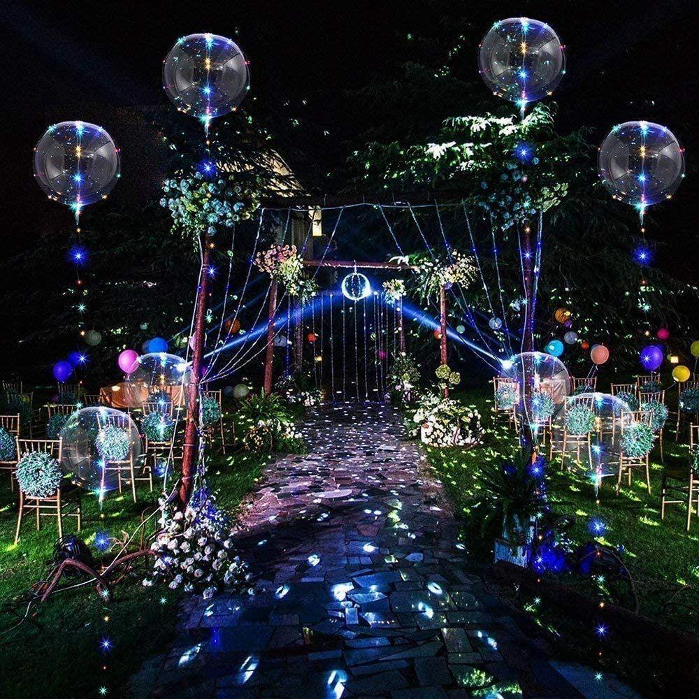 Bong Bóng Bobo Ballons Có Đèn LED Phát Sáng Độc Đáo Trang Trí Tiệc Cưới / Sinh Nhật