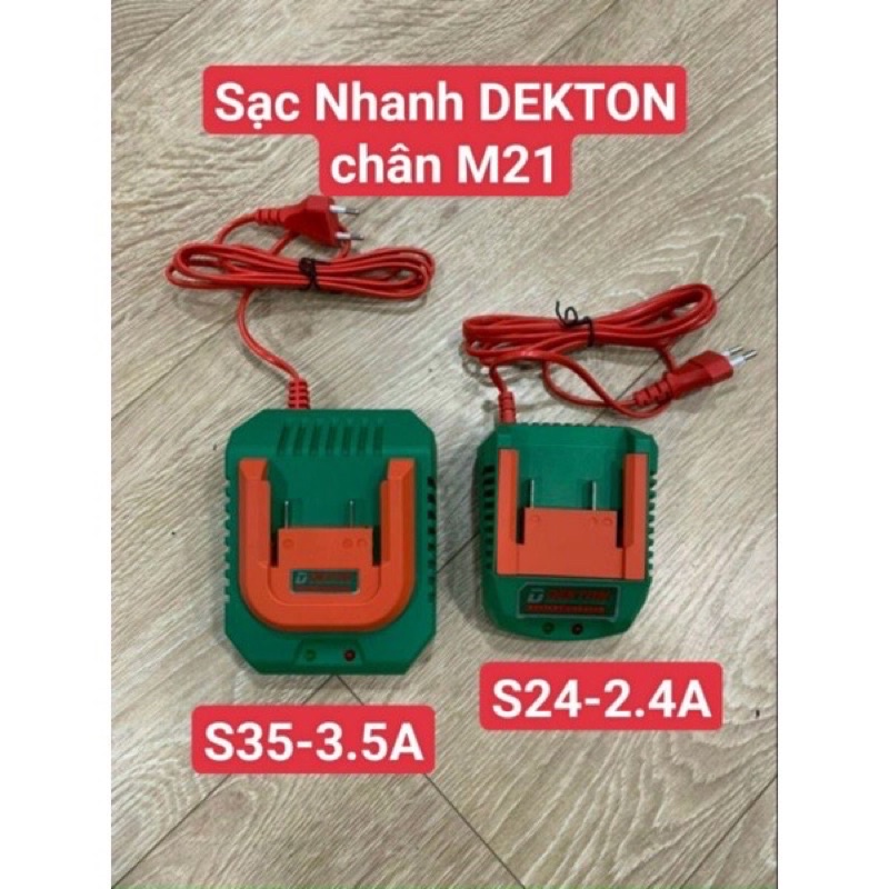 Sạc nhanh Dekton 21V M21-S24 M21-S35 chân pin phổ thông Makita
