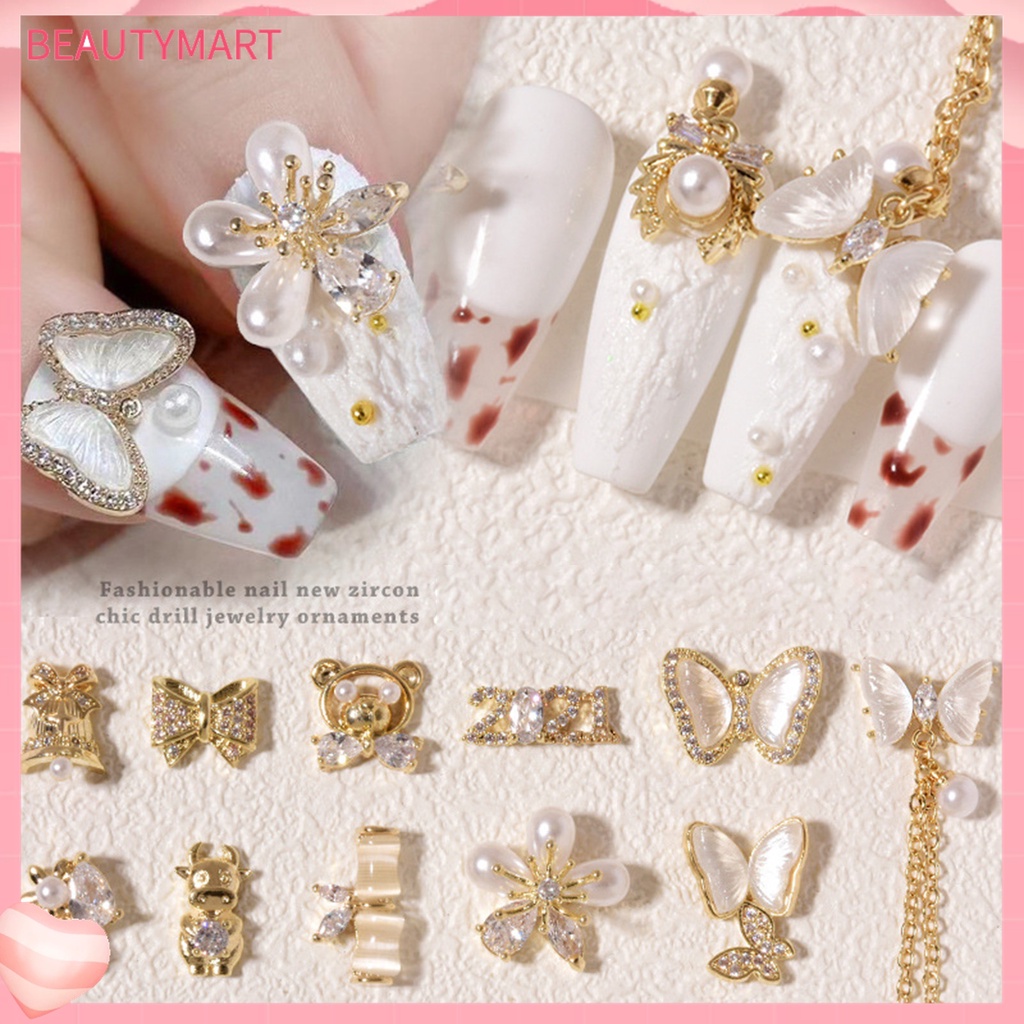 Phụ Kiện Đá Zirconia Hình Bướm Sáng Tạo Trang Trí Móng Tay