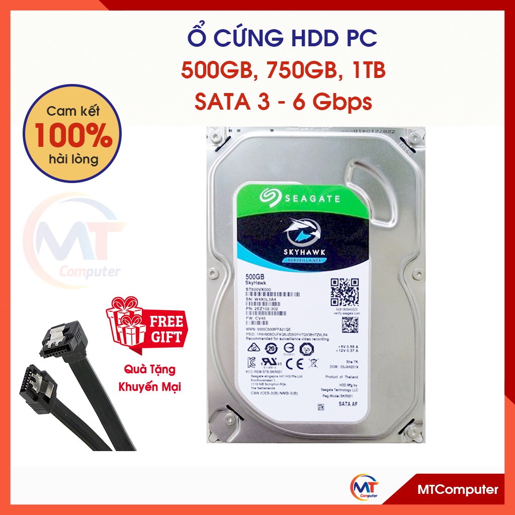 Ổ cứng HDD 250GB, 500GB, 1TB máy tính bàn, ổ cứng PC 3.5 inch cũ chính hãng, date còn mới 2018 2019,