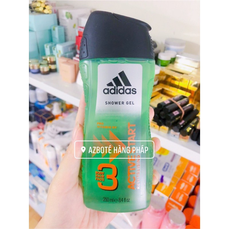 Sữa tắm gội toàn thân Adidas 3in1 250ml - Hàng Pháp