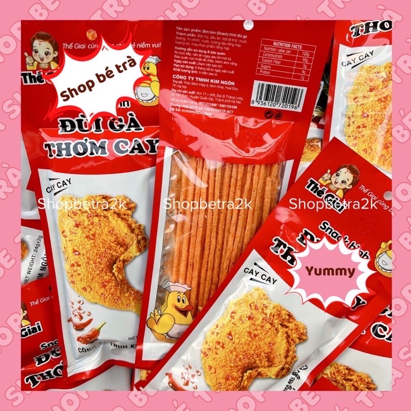 Snack hình đùi gà thơm cay
