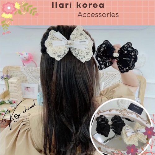 Kẹp tóc nơ tiểu thư/ Phụ kiện tóc xinh - Hari korea Accessories