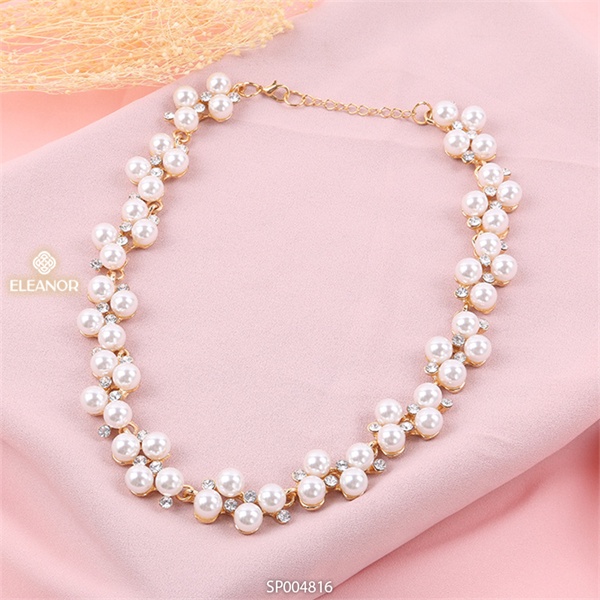 Dây chuyền lắc tay nữ Eleanor Accessories bộ trang sức ngọc trai nhân tạo phụ kiện trang sức 4816