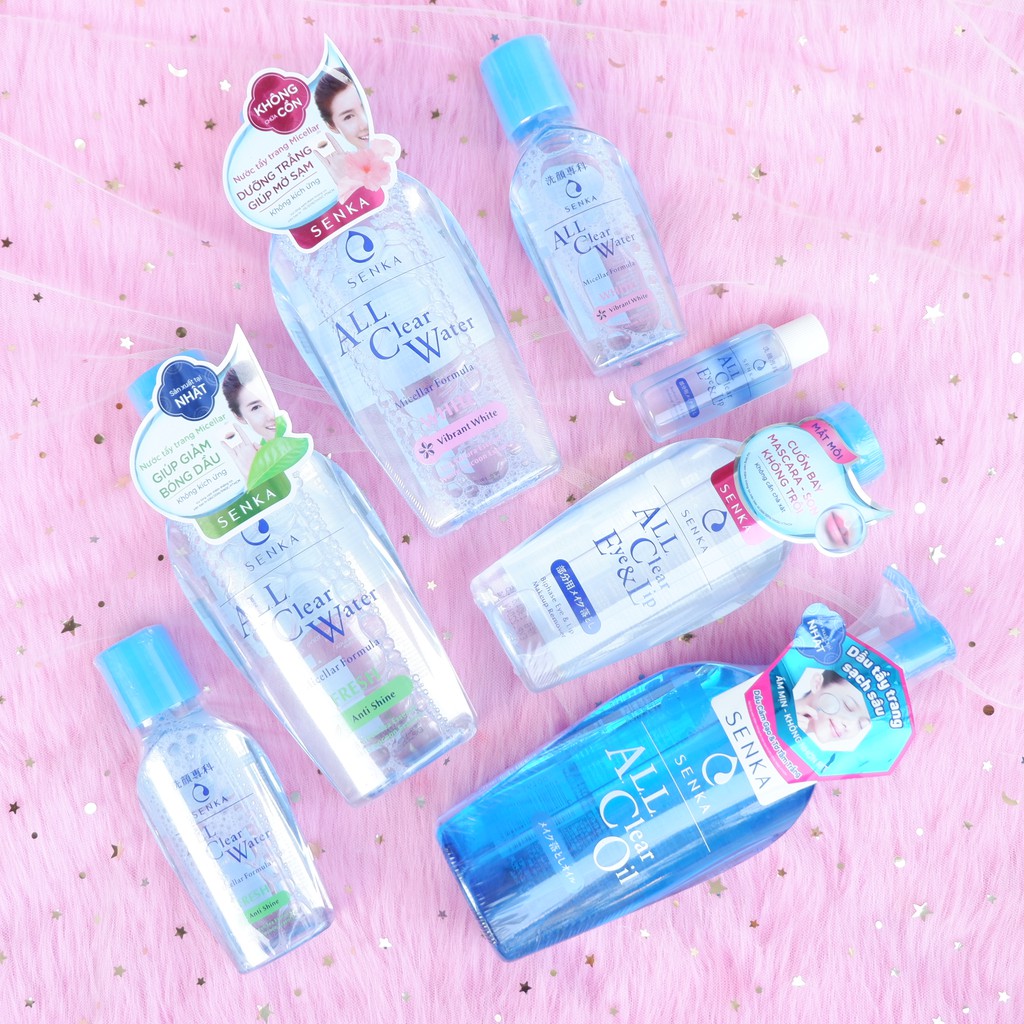 Nước tẩy trang Senka All Clear Water Micellar - Đủ loại chính hãng Nhật 70ml - 150ml - 230ml NPP Shoptido | BigBuy360 - bigbuy360.vn
