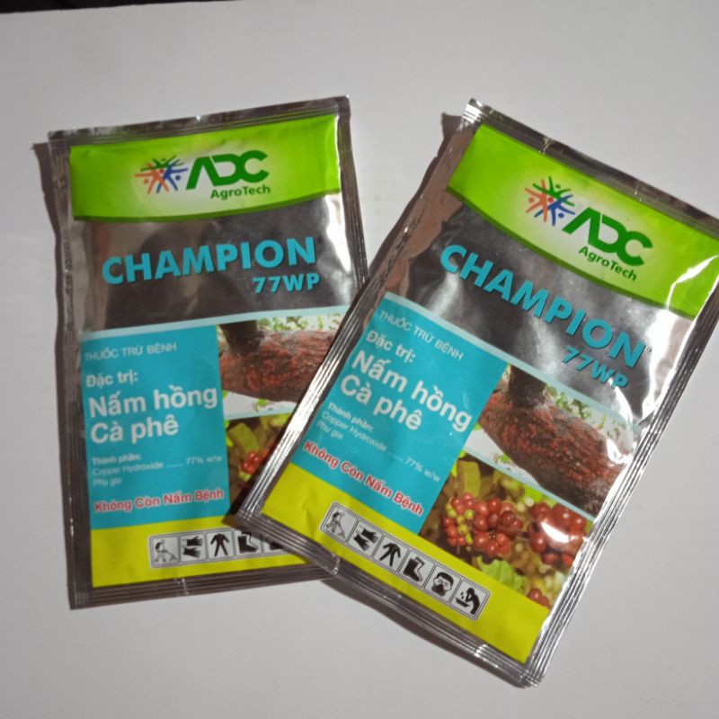 Thuốc trừ bệnh Champion 77WP phòng trừ bệnh nắm hồng, gỉ sắt hại cây