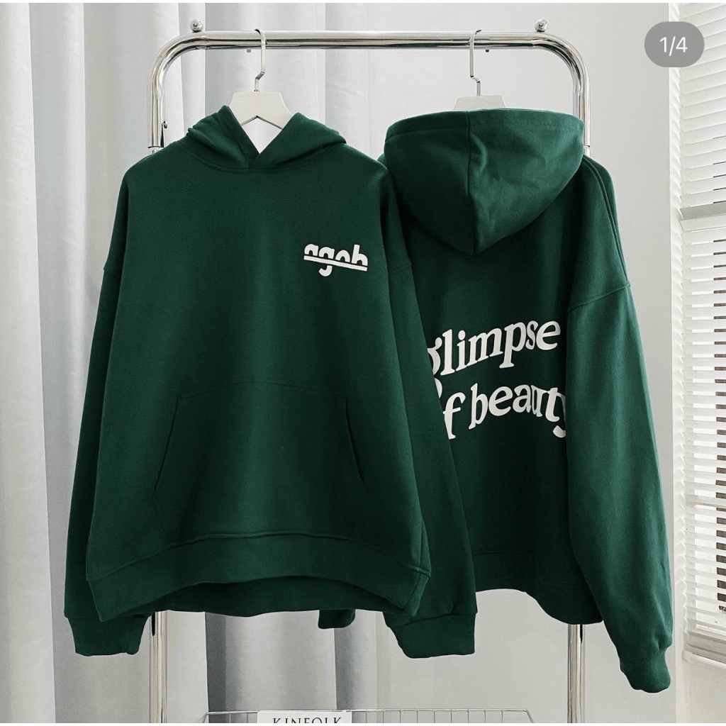 Áo Hoodies Nữ Chui Đầu Vải Nỉ Dày Mịn Nón Lớn Form Rộng Che Nắng Tốt NEW UNISEX