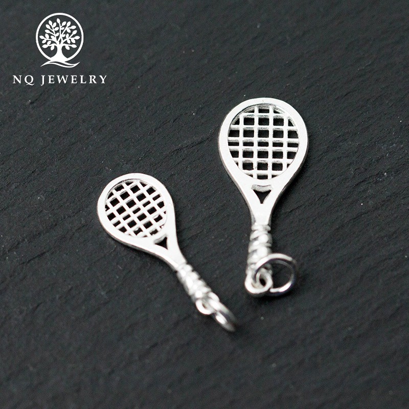 Charm bạc vợt tennis mặt treo - NQ Jewelry