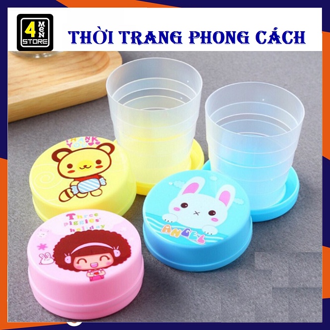 Ly Gấp Gọn/Cốc Xếp , Ly uống nước nhựa mini có thể gấp gọn hình thú nhiều màu thích hợp du lịch, cho công sở / Mã B261
