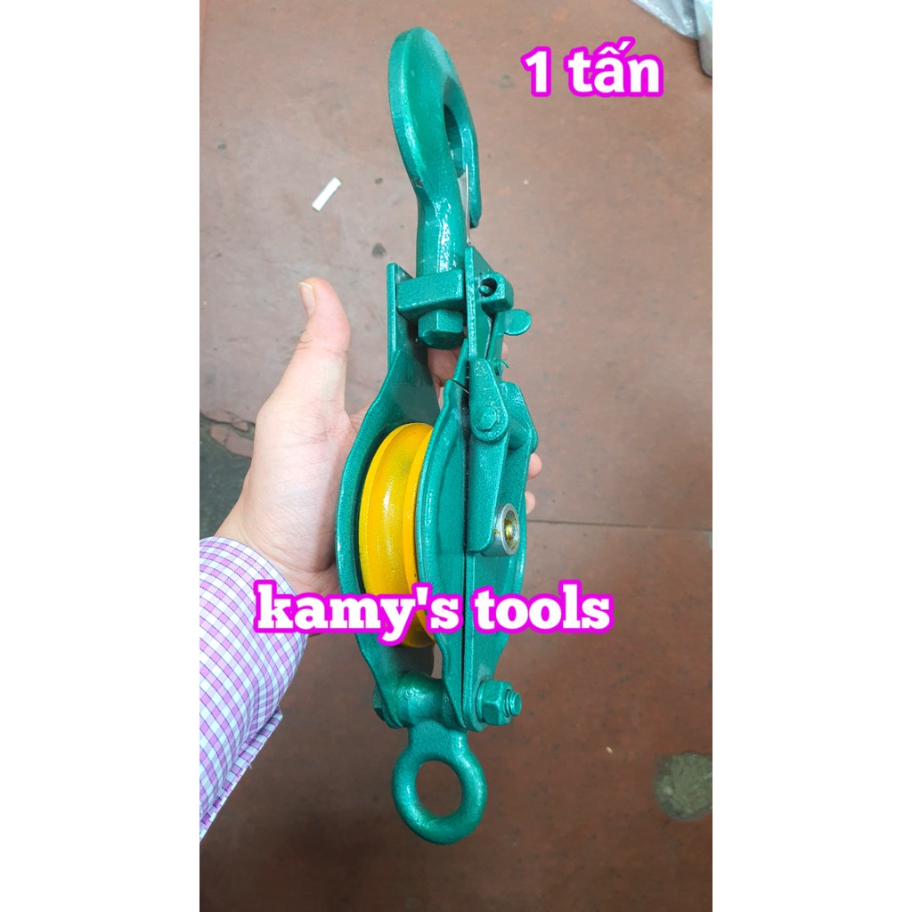 Ròng rọc đơn 1 tấn, puly sắt đơn 4 inch 100mm, puly 1 rãnh