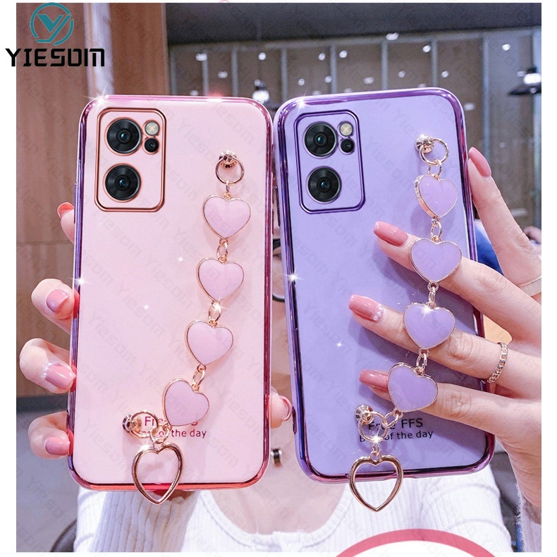 Ốp Điện Thoại Bảo Vệ Camera Kèm Dây Đeo Cổ Tay Sang Trọng Cho OPPO Reno 7 7Z 6 6Z 5 5F 5Z 4 4F 2F 2 4G 5G