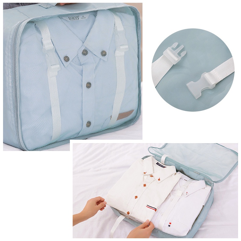 Set 6&7 Túi Vải Nylon Đựng Đồ Du Lịch Cá Nhân Tiện Ích
