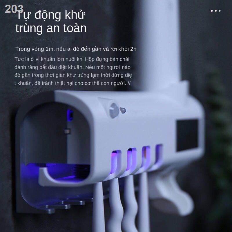 [2021]Bàn chải đánh răng thông minh UV Máy tiệt trùng Bán buôn Kem Thiết bị bóp đục lỗ Giá đỡ