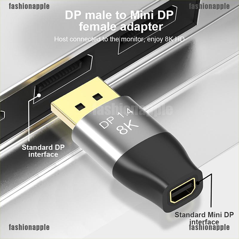 FAVN Bless 8K 60Hz Mini DP to DP Adapter 4K 144Hz DisplayPort Converter for Computer PC Glory