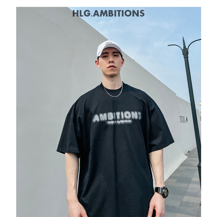 Áo phông nam cổ tròn thủy chiều chứ mờ phong cách Ulzzang - cotton mịn thấm hút mồ hôi thoải mái hoạt động