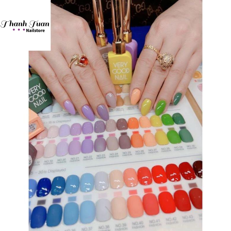 Set sơn gel Very Good Nail 60 màu Chai dài nắp mạ vàng mẫu 2022 - sơn nail cao cấp  - Phụ kiện đồ nail