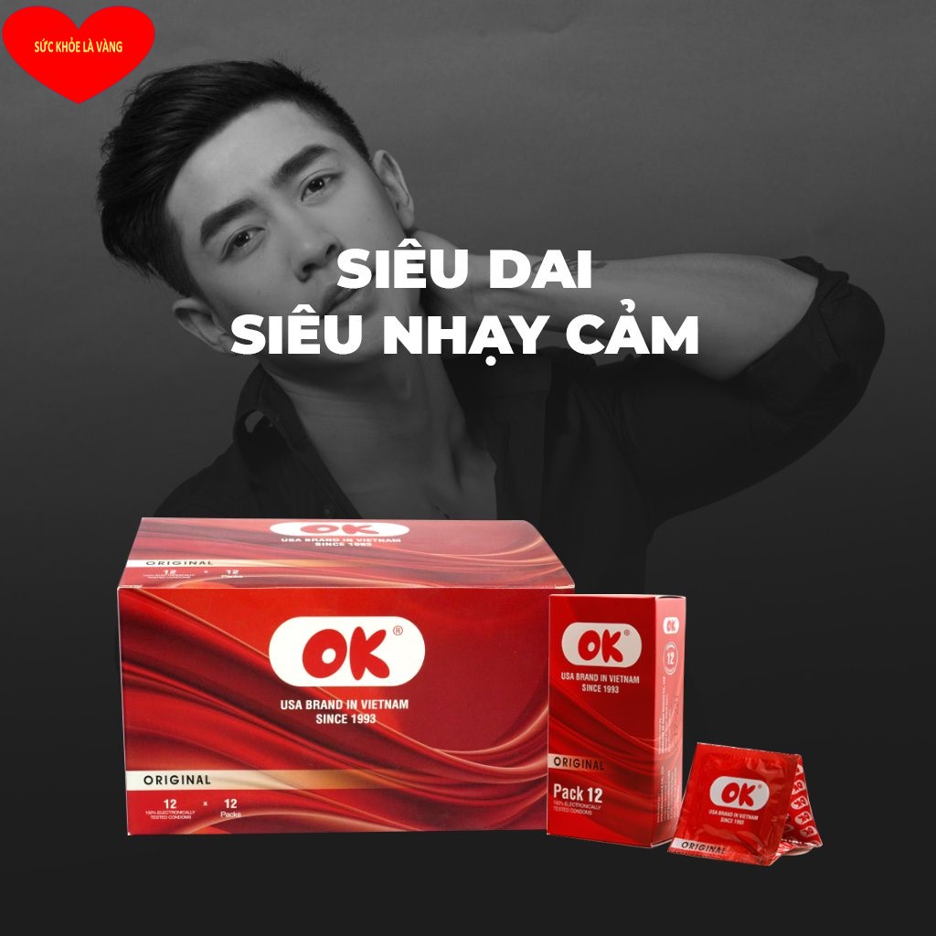 Bao cao su OK không mùi original – hộp 144 cái  - Giá Rẻ - Hàng Việt Nam Chất Lượng Cao.