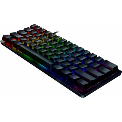 Bàn phím cơ Razer Huntsman Mini 60% Optical Gaming Keyboarrd Clicky Purple Switch Mercury - Hàng Chính Hãng