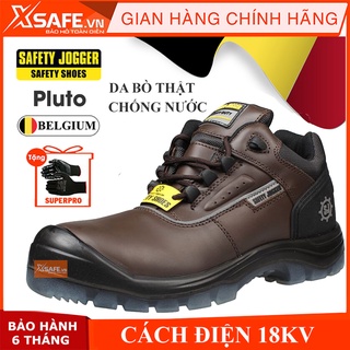 Giày bảo hộ lao động nam Jogger Pluto SB SRC cách điện 14KV, da bò cao cấp, cấu tạo phi kim nhẹ, chống trượt chuẩn SRC