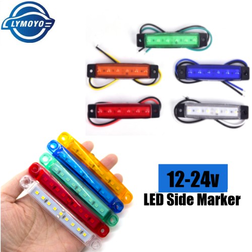 Đèn LED LYMOYO 6 SMD 24V cảnh báo gắn bên hông xe hơi xe buýt