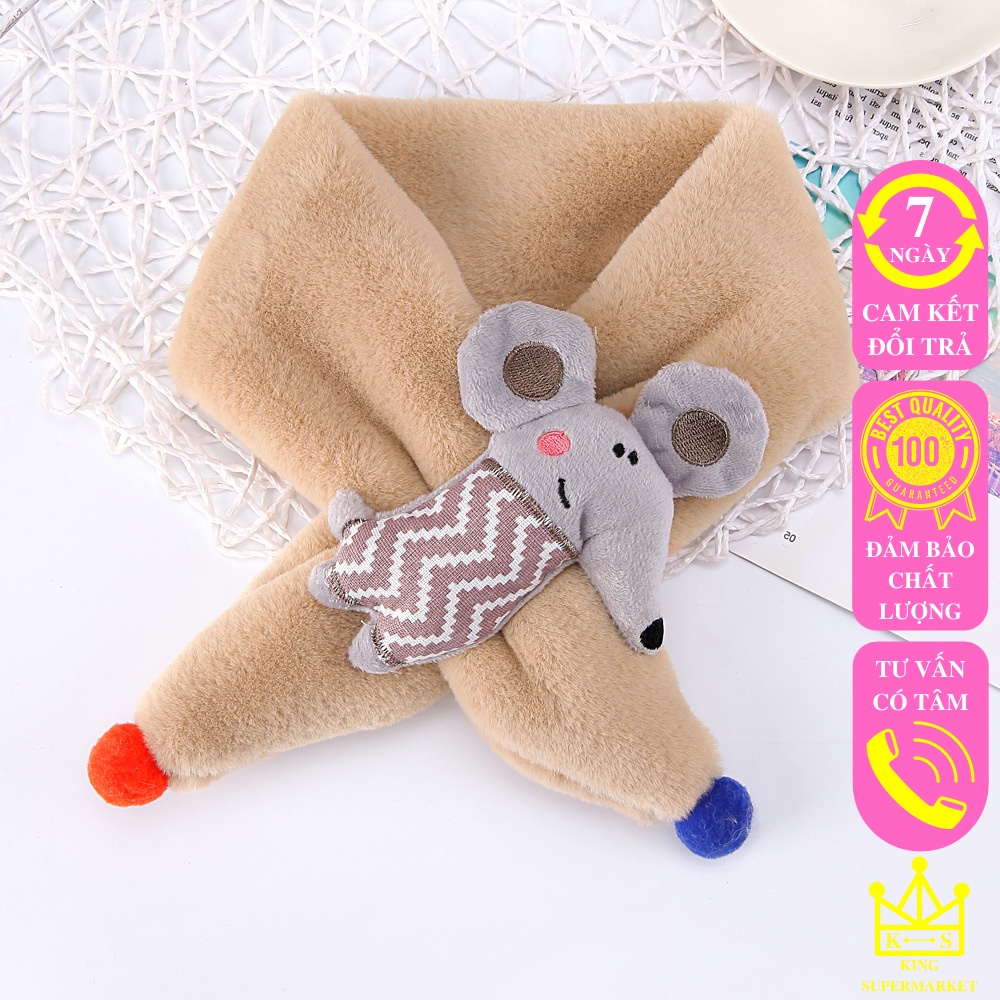 Khăn lông quàng cổ cho bé trai và gái Hình Chuột Ngộ Nghĩnh